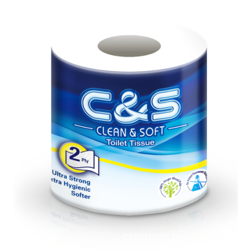C&S 2ply Embossed Tissue Ultra Soft White Toilet